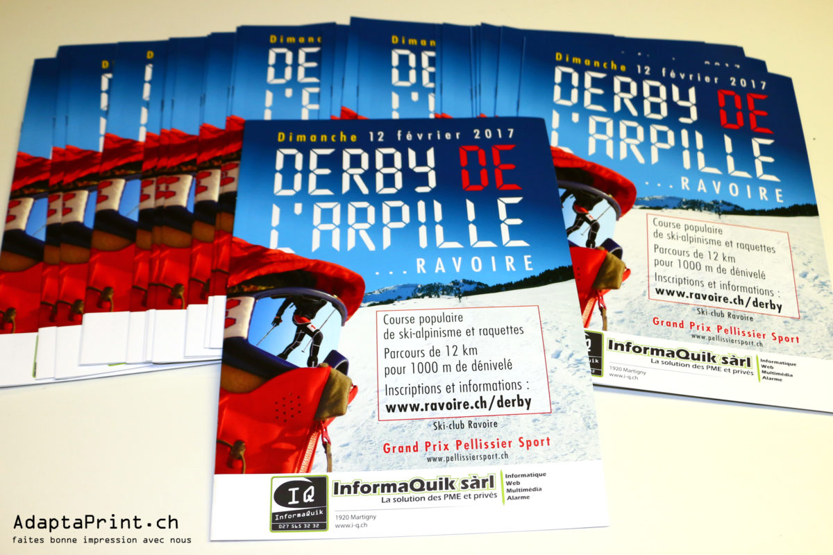 Programmes 12 pages pour le Derby de l’Arpille