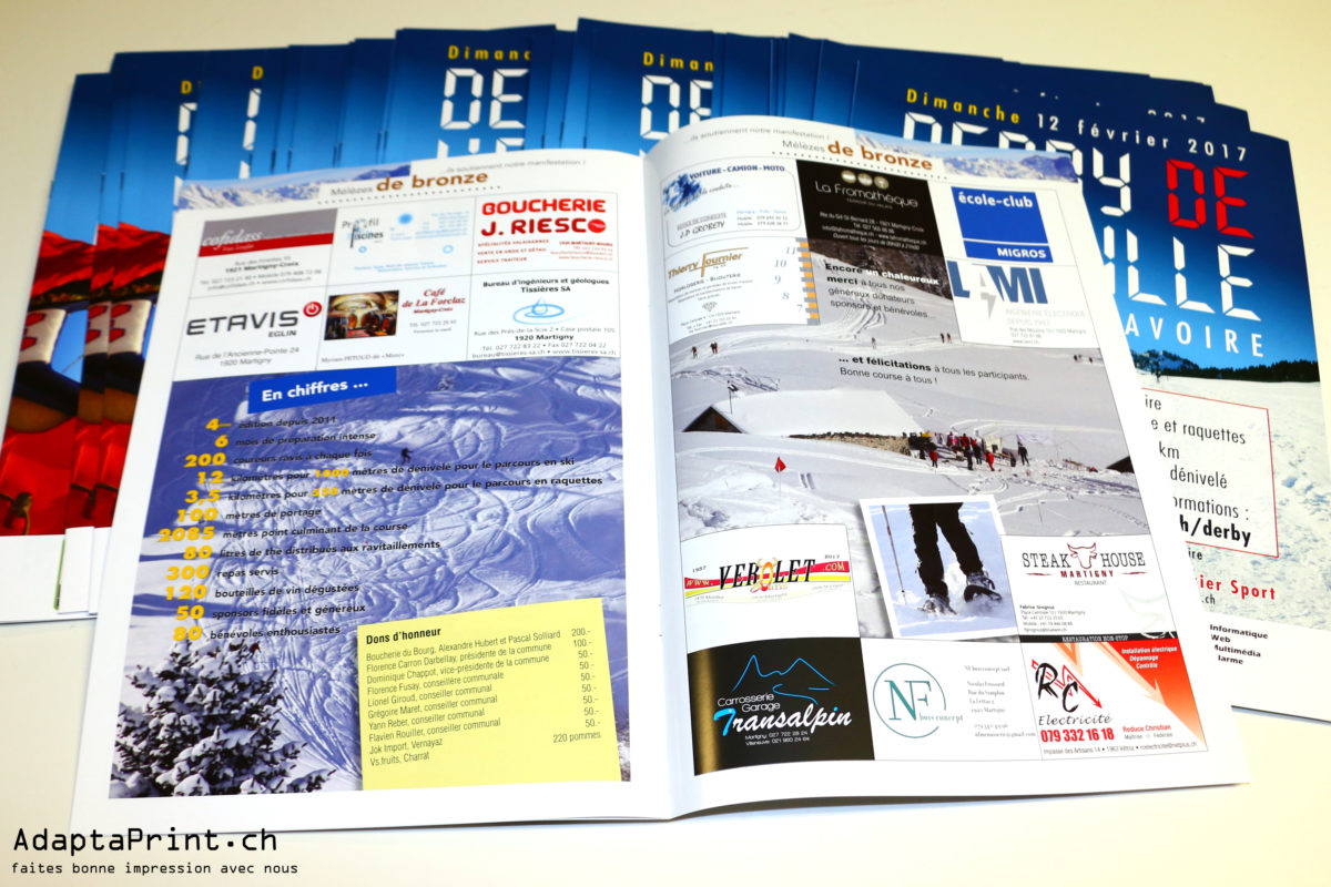Programmes 12 pages pour le Derby de l’Arpille