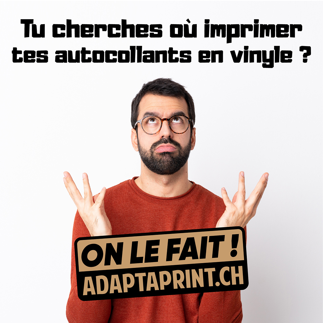 Autocollants en vinyle personnalisés à Monthey : AdaptaPrint s'en occupe !